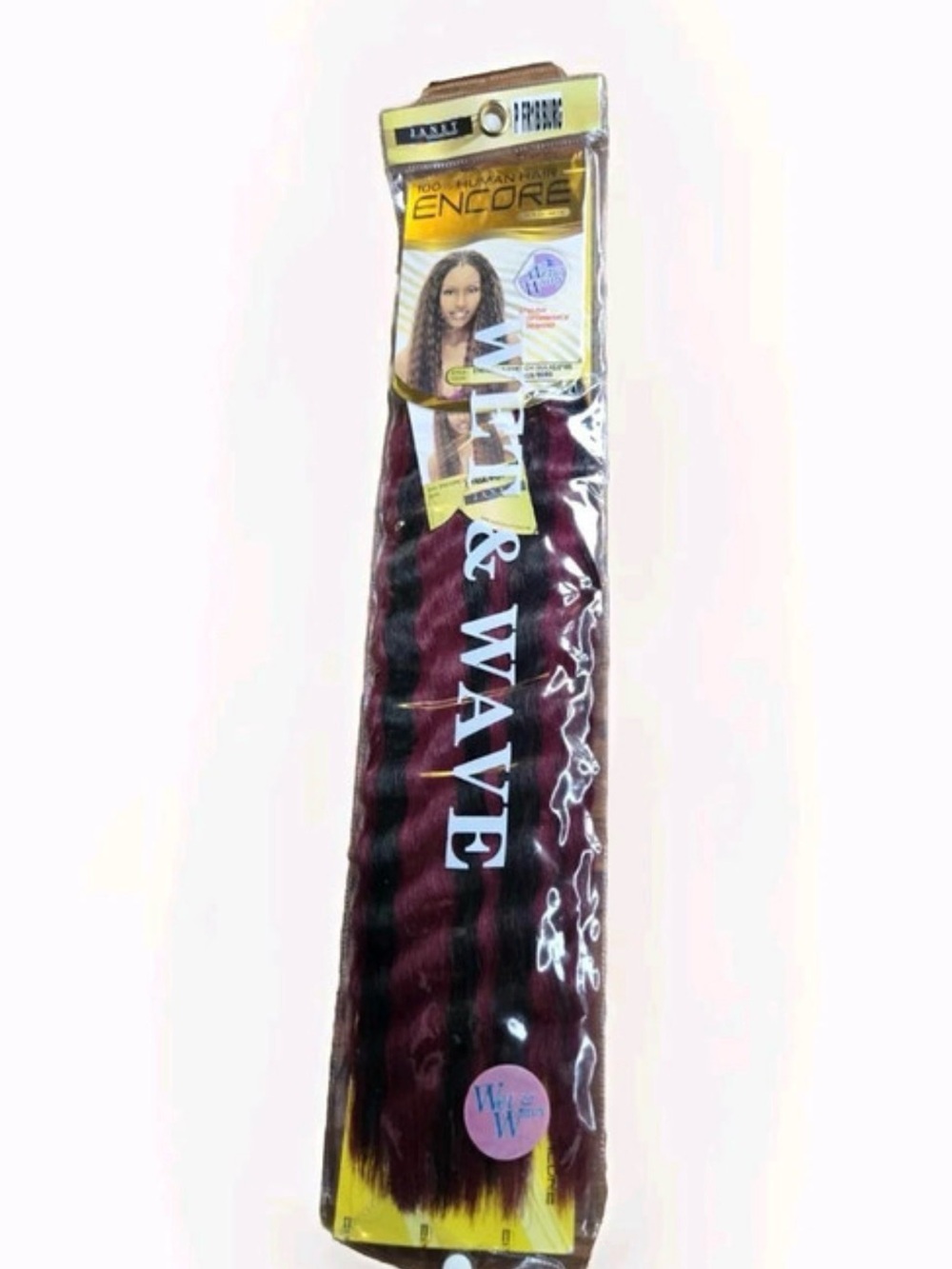 Encore Jeans Wave & Wave Deep Wave human Hair - Burgundy non clip in